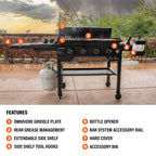 36" Griddle with Hard Cover