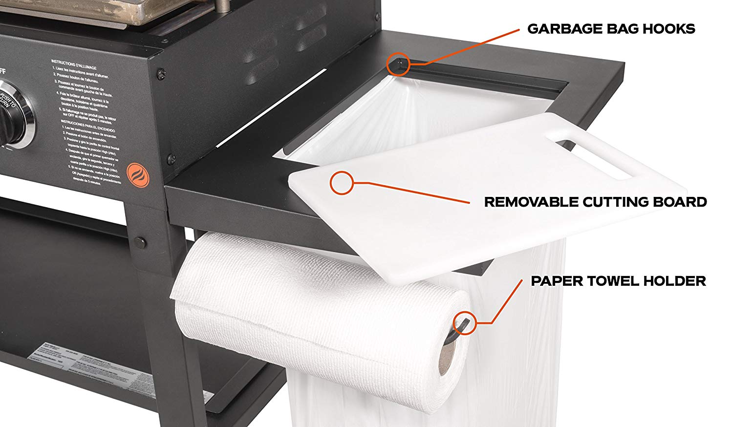 Original 36in Griddle Cooking Station W/Cutting Board