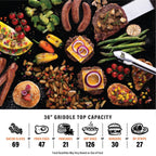 36" Griddle Deluxe with Extendable Side Table